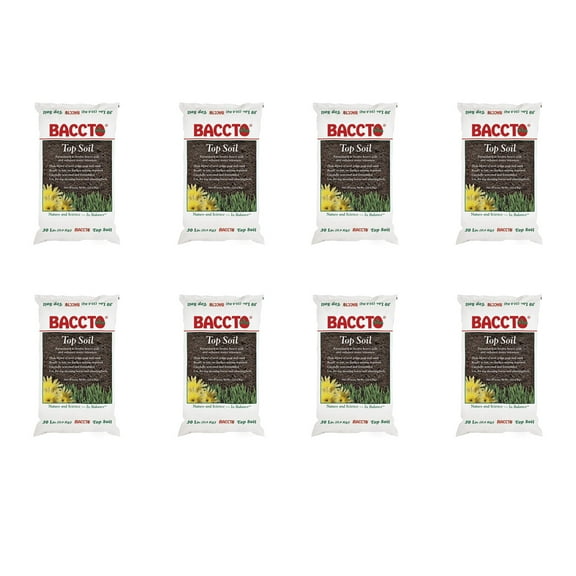 Michigan Peat Baccto Top Soil for Lawns, Gardens, and Raised Planting Beds, 50 Lbs, 8 Pack