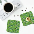 thumbnail image 5 of Pofeuu large mouth green color bass fish Print Leather Coasters Set of 6, Round Cups Mugs Mat Pad for Home Kitchen Heat Resistant Drink Coasters,Square, 5 of 7