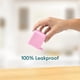 thumbnail image 4 of OmieBox (Paquete de 2) Contenedores Antigoteo para Salsas y Aderezos para Llevar, Contenedor para Condimentos con Tapas - Silicona Segura para Alimentos - 4 Onzas (Rosa/Púrpura), 4 of 6