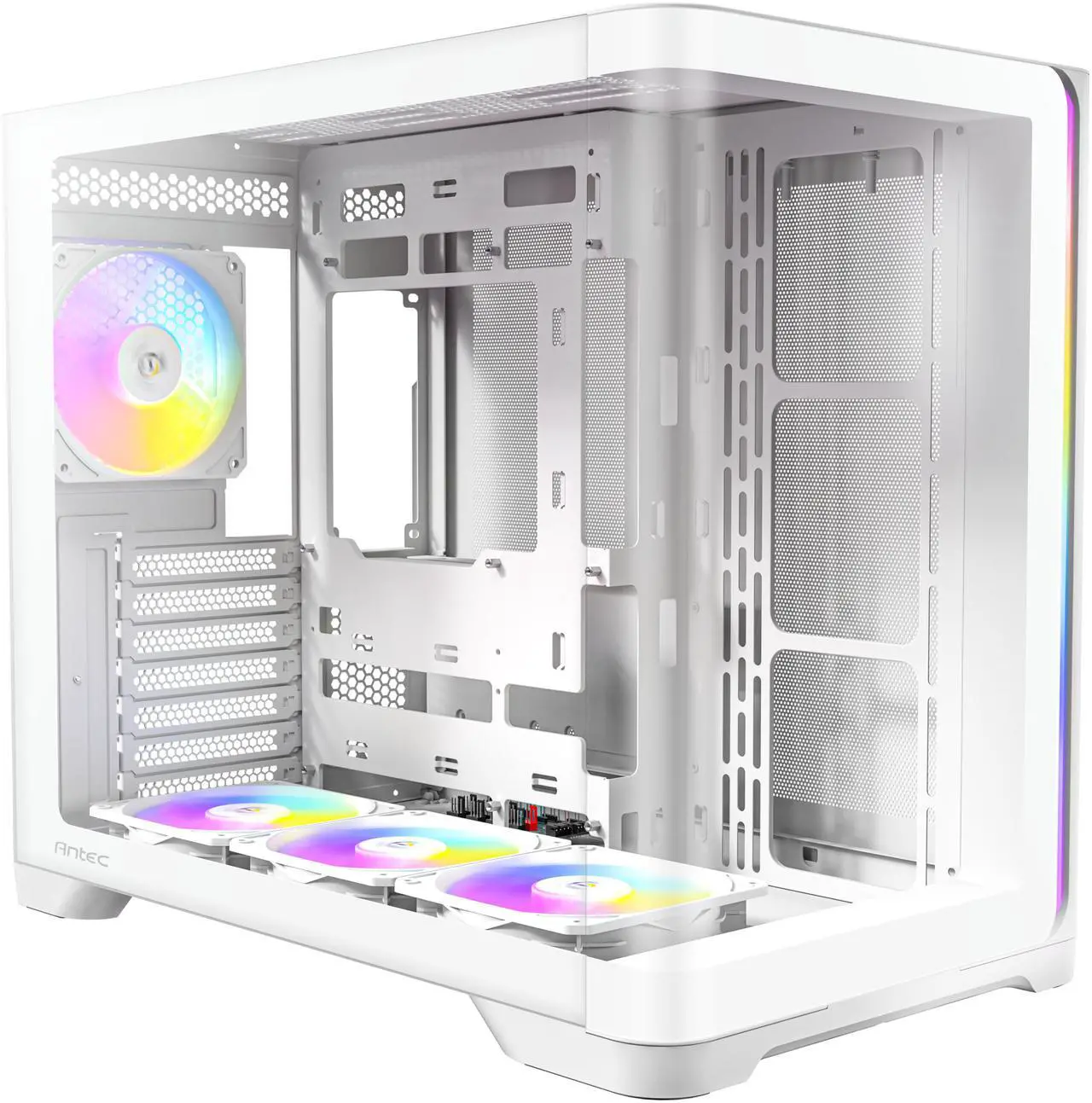 Antec C5 Curve ARGB, 4 x 120mm ARGB PWM Fans Included, Up to 10 Fans Simultaneously, Type-C 3.2 Gen 2 Port, Curved Tempered Glass Front & Side Panels, 360mm Radiator Support, Mid-Tower ATX PC Case