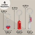 thumbnail image 3 of 6 Pack Keychain Souvenir Gifts, Souvenir Gift, Key Rings, 3 of 8