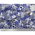 thumbnail image 2 of Soimoi Blue polyester Crepe Fabric Leopard Animal Skin Print Fabric by the Yard 52 Inch Wide, 2 of 3