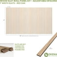 thumbnail image 2 of Ekena Millwork 47"H x 1/4"T Adjustable Wood Slat Wall Panel Kit with 1"W Slats, Red Oak (contains 42 Slats), 2 of 7