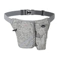 thumbnail image 1 of Sonducket Riñonera para correr, riñonera de nailon impermeable para botella de agua, riñonera ajustable para deportes, correr, escalar, Mochilas de mochilero gris claro, 1 of 6