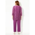 thumbnail image 5 of Catherines Women's Plus Size Luna Lace 3-Piece Pant Suit, 5 of 6