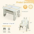 thumbnail image 3 of Canddidliike Kids Table and Chair Set with Flip-Top Bookshelf-Gray, Kids Table for Arts & Crafts, Snack Time, Homeschooling, Homework, 3 of 9