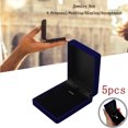 thumbnail image 1 of Zhaomeidaxi Dark Purple Velvet Jewelry Box Storage Box Display Cabinet Display Stand Necklace Bracelet Ring Gift Box Proposal for Wedding,5pcs, 1 of 9