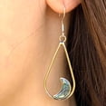 thumbnail image 2 of Earrings Teardrop with Abalone Half Moons, 2 of 2