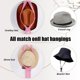 thumbnail image 4 of 3 colgadores de macramé para sombreros, organizador de sombreros, perchero para sombreros de vaquero, 3 colores, tejido a mano, bohemio, con gancho de madera adhesivo., 4 of 6