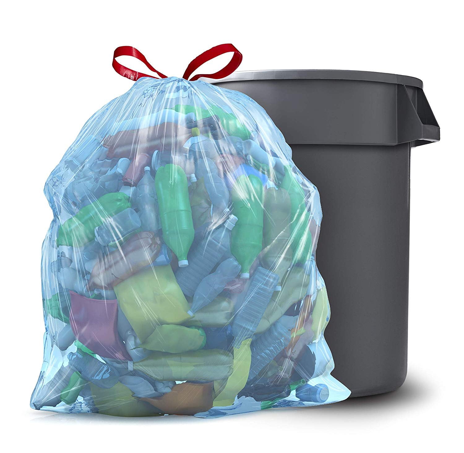  Fiazony 3 Gallon Drawstring Small Trash Bag, Garbage Bags,  Blue, 220 Counts : Everything Else