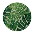 thumbnail image 4 of PIKWEEK Floral Summer California Tropical Beauty Exotic Palm Leaves Hawaii Tree Jungle Nature Round Tablecloth White, 4 of 8