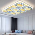thumbnail image 2 of Fluorescent Light Covers 1 Pack 4x2 ft Lemon Fruit Ceiling Light Covers Leaves Vintage Blue Light Filters for Classroom, Office & Home, Drop Ceiling Light Covers, 2 of 8