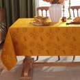 thumbnail image 3 of Shiyou-nappe d'Automne Carrée 52 x 52 Pouces, Ambre Élégante Damassée pour l'Action de Grâce, Nappe en Polyester Anti-Rides pour Décoration de Fête de Récolte, 3 of 4