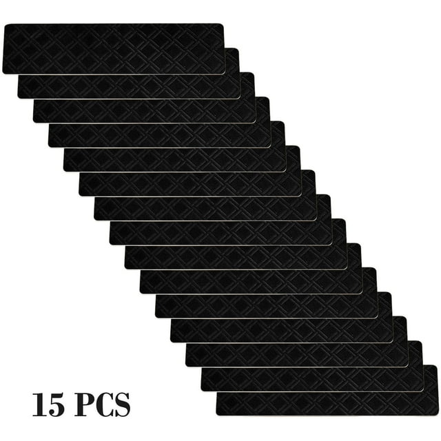 15PCS Large Size No Slip Carpet Stair Treads Non Slippery Rug Slip Resistive Indoor Runner For Kids Elders And Pet With Reusable Adhesive Easy To Clean