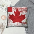 thumbnail image 2 of Flax Throw Pillow Cover Red Maple Leaf Silhouette Canada Flag Detail Tag Cloud Pillowcase Home Decor Square Pillow Case Cushion Cover, 2 of 5