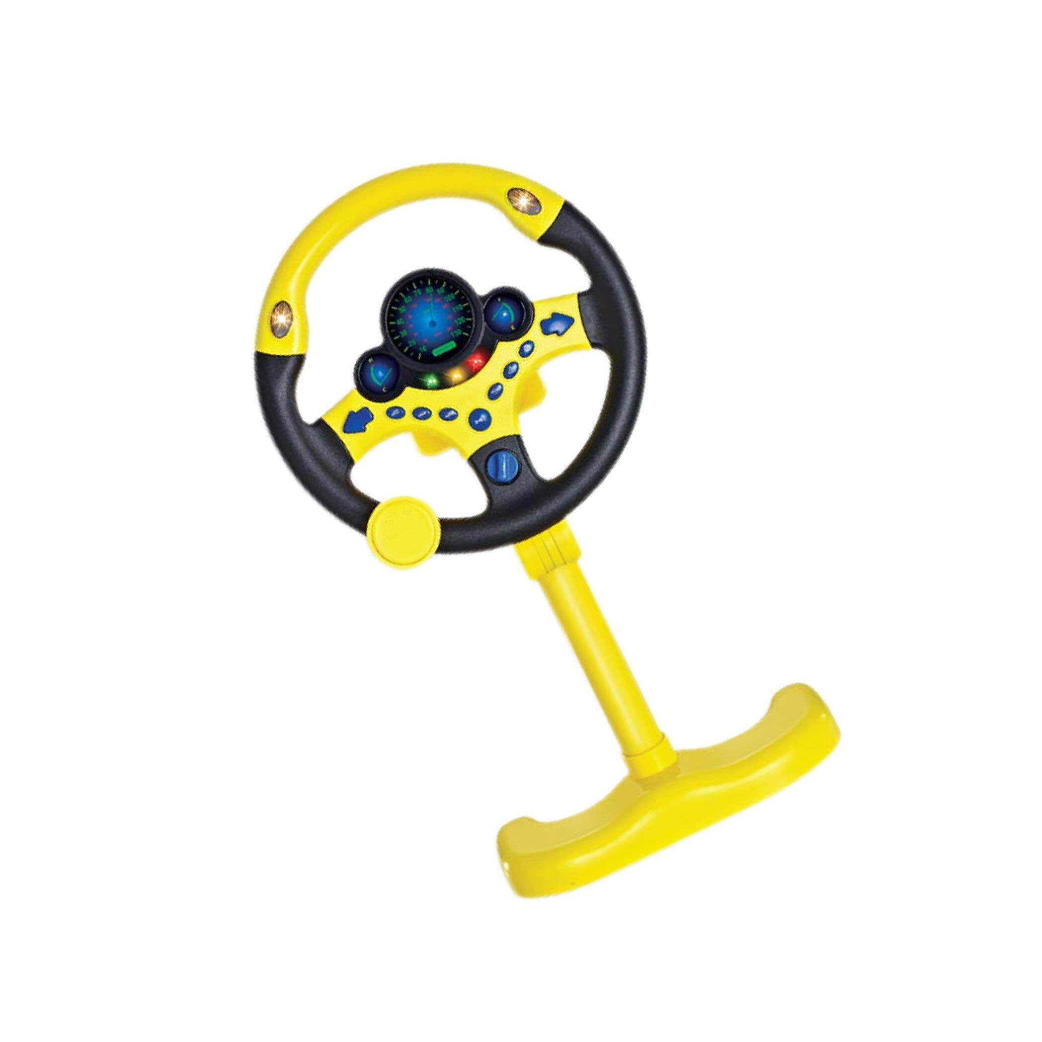 Baohd Volant Simulé pour Enfants Contrôleur de Conduite avec Musique et Lumière Jaune Baohd Volant Simulé pour Enfants Contrôleur de Conduite avec Musique et Lumière Jaune