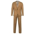 thumbnail image 2 of CaComMARK PI Mens Suit 2 Piece Suits for Men One Button Slim Fit Solid Jacket & Pant Tuxedo Set Business Wedding Party, 2 of 5