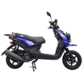 thumbnail image 4 of X-Pro Brand New 150 Gas Moped Scooter Adult Bike, 12" Aluminum Wheels Electric/Kick Start Dual Headlights, 4 of 5