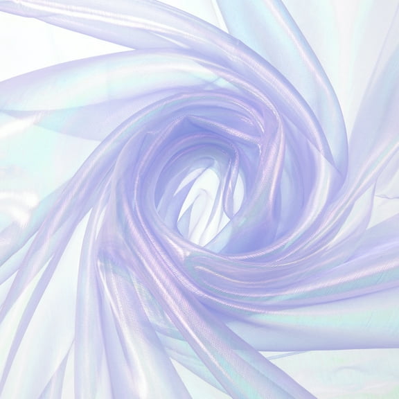 Iridescent Sheer Organza Fabric, 2 Yards x 59 Inches Solid Laser Shiny Fabric for Wedding, Curtains, Costume, Photography Background, Snow Green