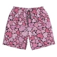 thumbnail image 3 of Uemuo Sweet Heart Pattern Men's Swim Trunks Hawaiian Beach Bathing Suit Swimsuits Beach Quick-Dry Shorts with Pockets-Small, 3 of 9