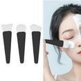 thumbnail image 1 of 3Pcs Silicone Makeup Tool Set Small Reusable Silicone Brush For Bathroom Dormitory Hostel Travelling Party, 1 of 8
