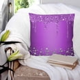 thumbnail image 3 of 14x14 Pillow Covers Set of 2, Modern Purple Throw Pillow Covers Decorative Couch Cushion Case, Abstract Diamond Luxury Gradient Microfiber Square Pillowcases for Bedroom Car Living Room, 3 of 7