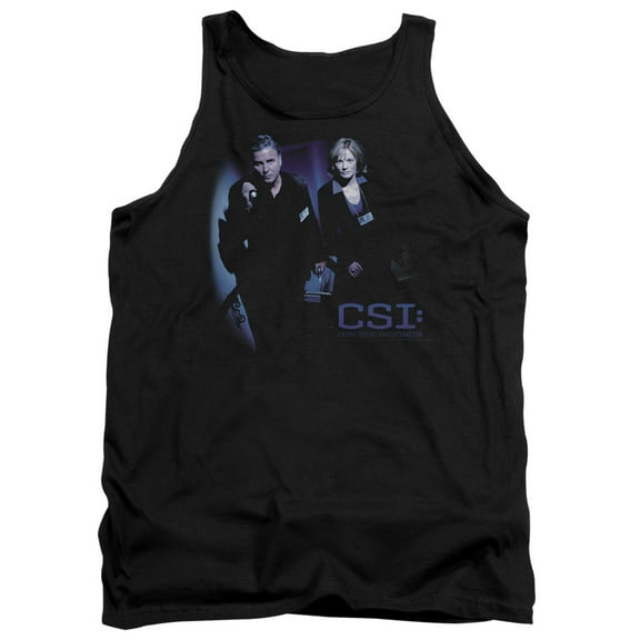 Csi At The Scene Adult Tank Top Black