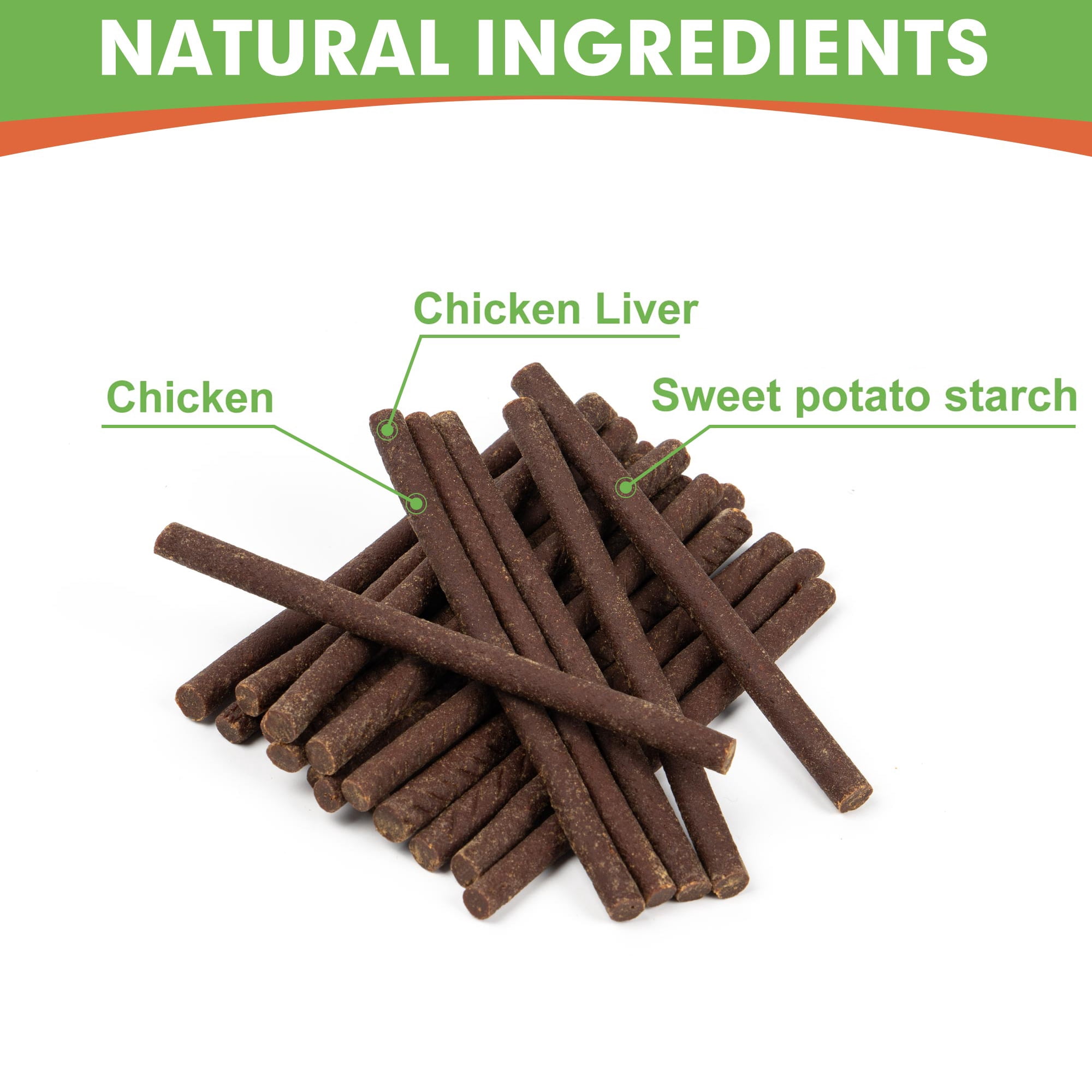 MON2SUN Chicken & Chicken Liver Sticks Small Dog Treats, 25.4 oz (96 Count)