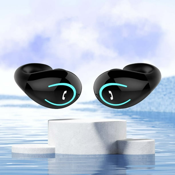 Auriculares Bluetooth, Auriculares inalámbricos, Auriculares Bluetooth, Auriculares Bluetooth con clip de anillo, Auriculares estéreo de oreja a oreja, Auriculares Bluetooth