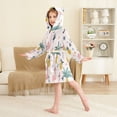 thumbnail image 4 of FORMRS Niños Bathrobe Unisex Hooded Robe Soft Plush Pajamas Sleepwear, Size 7-9T, Flamingo Pattern, 4 of 7