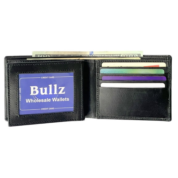 Men's Genuine Leather Slim Bifold Men's Wallet- ID Credit Card Holder