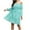 Mint Green, variant on Kaemgyyd Casual Dress for Women Long Sleeve off Shoulder A Line Flowy Midi Dress Boho Belted Tiered Beach Dress