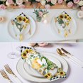 thumbnail image 2 of Cloth Napkins Set of 2 - 20x20 Inches, Sunflower Gnomes Washable Reusable Table Napkins, Spring Farmhouse Country Daisy Leaf Plaid Soft & Absortbent Dining Napkin for Party Wedding Hotel Restaurant, 2 of 8