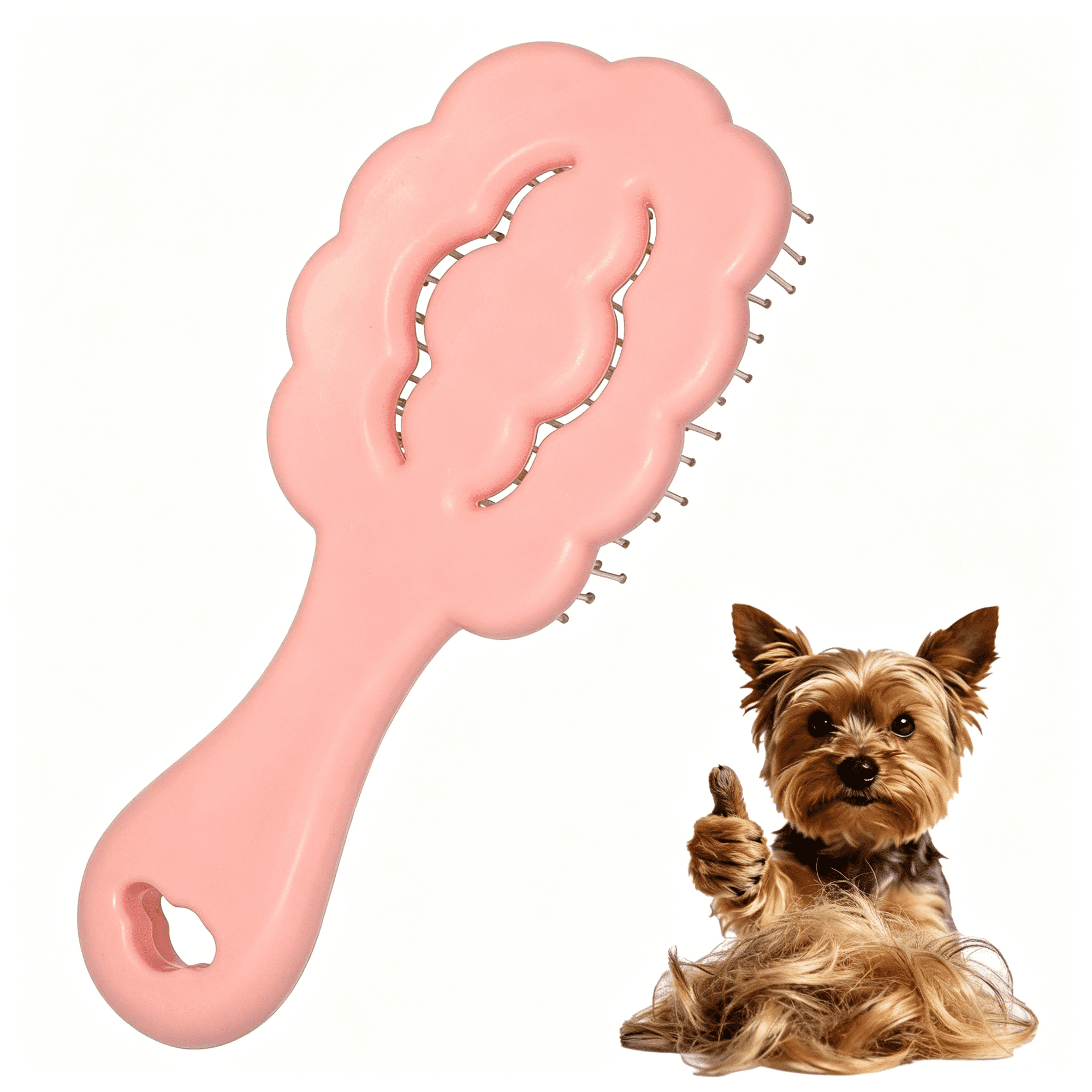 ACDANC Cloud Shape Small Dog Grooming Brush-Perfect for Shih Tzus,Yorkies,And Maltipoos-Puppy Hair Brushes for Maltese and Small Breeds(Pink)