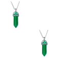 thumbnail image 2 of maskred Hexagon Column Charm Findings Handmade Holiday Hanging Pendants Crystal Necklace Earring Keychains Decorations Green 2Set, 2 of 6