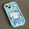 thumbnail image 3 of Sanrioed Hellokittyed funda de silicona para teléfono móvil, carcasa protectora para Iphone 12 13 15 Promax, 3 of 5