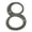 Antique Nickel, variant on Deltana RN4-8U15 4" Numbers; Solid Brass; Satin Nickel Finish