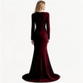 thumbnail image 2 of Women Skeleton Dress Long Sleeve Gothic, 3D Print Maxi Dress Costume Cosplay Spooky Chic Evening Gown for Halloween Party Apparel, 2 of 8
