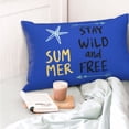 thumbnail image 6 of Kll Summer Stay Wild And Free Pillow Covers Envelope Closure,Super Soft And Cozy Fuzzy Fleece Pillow Case Cover 16"X24", 6 of 9