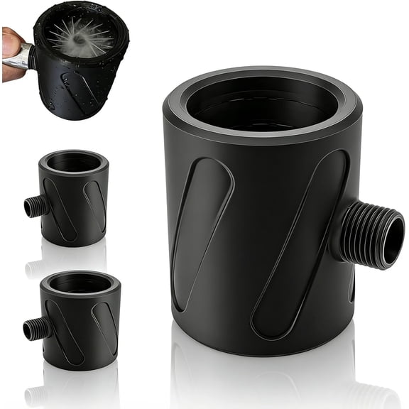2026 Upgraded Men's Handheld Shower Head Massager, Coarse Hole Anti-Clog Design, Durable ABS Construction, Easy Universal Installation for Home Bath Use (Black S)(K)