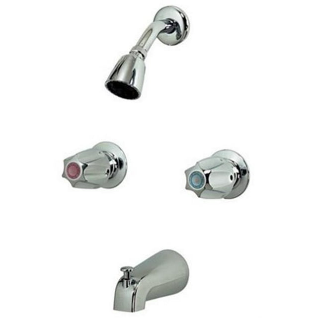 B&K 221002 Tub & Shower Faucet 2-Metal Handle, Chrome