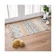thumbnail image 1 of Alfombra Boho con diseño de diamantes, uso versátil, para espacios interiores y exteriores, tapete decorativo que protege el piso, uso doméstico y comercial (20 x 32 pulgadas), 1 of 5