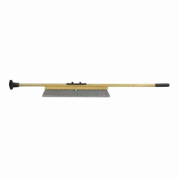 Tough Guy 24 in Sweep Face Push Broom, Stiff, Synthetic, Black 90646