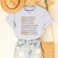 thumbnail image 2 of Inverlee Womens T Shirts Crewneck Dressy Casual Short Sleeve Tops Boho Funny Letter Print Shirts Flowy Work Tunic Blouse Tee, 2 of 7