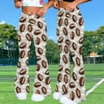 thumbnail image 5 of Mifsaly High Waisted Flare Leggings Women Football Print Yoga Pants Game Day Stretchy Soft Slim Fit Bootcut Trousers 2026 M, 5 of 9
