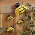 thumbnail image 4 of 4PCS Metal Wall Decor, 3D Iron Bee Art Sculpture Hanging Wall Decorations for Outdoor Home Garden, 4 of 4