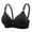 Black, variant on Soft Skin-Friendly Cotton Wireless Bra for Women Breathable Thin Padded Everyday Bralette Adjustable Straps Wire Free Brassiere Beige 2XL