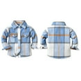 thumbnail image 3 of Toddler Baby Boys Girls Plaid Flannel Shirt Long Sleeve Button Down Jacket Kids Fall Shacket Coat Tops, 3 of 7