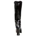 thumbnail image 4 of Women's Sexy Black Faux Leather Knee High Boots, 4 of 4