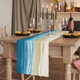 thumbnail image 2 of Table Runners 120 Inches Long Dress Scarves, Blue Summer Beach Coastal Farmhouse Coffee/Dining/Kitchen Table Runner for Living Room, Nautical Beige Seaside 13x120 Inch, 2 of 9